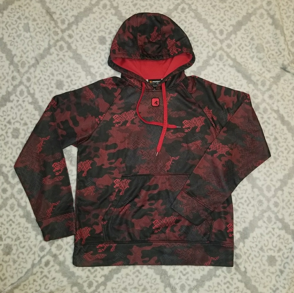 Men's AND1 Red Camo Pullover Small EUC